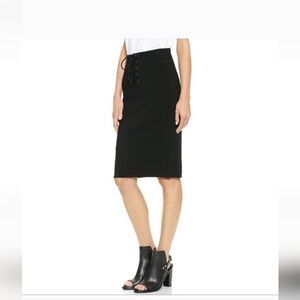 RAG & BONE Elegant Black Lace-Up Skirt